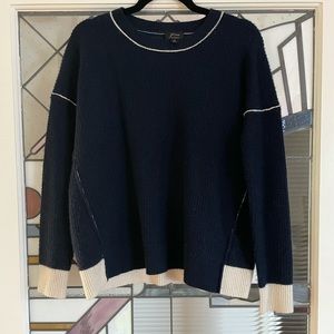 J Crew 100% Cashmere Navy Sweater
